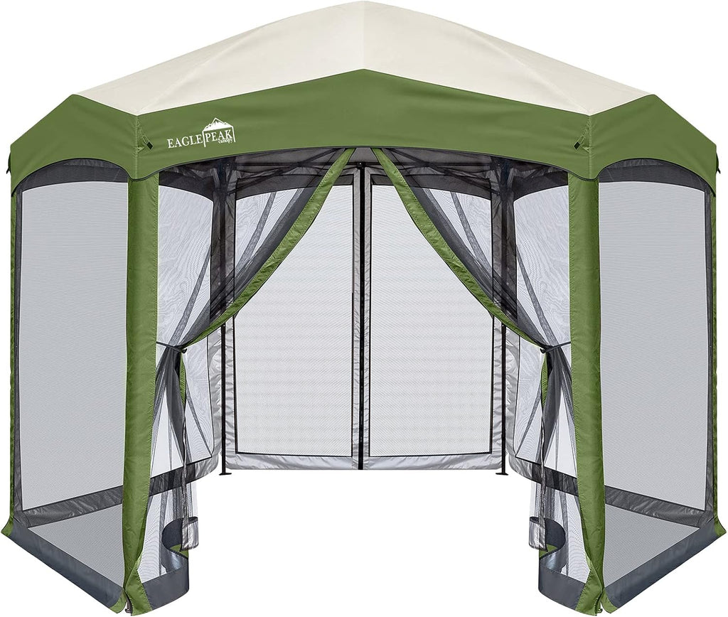 6 Sided Pop-Up Camping Gazebo with Mosquito Netting P7584