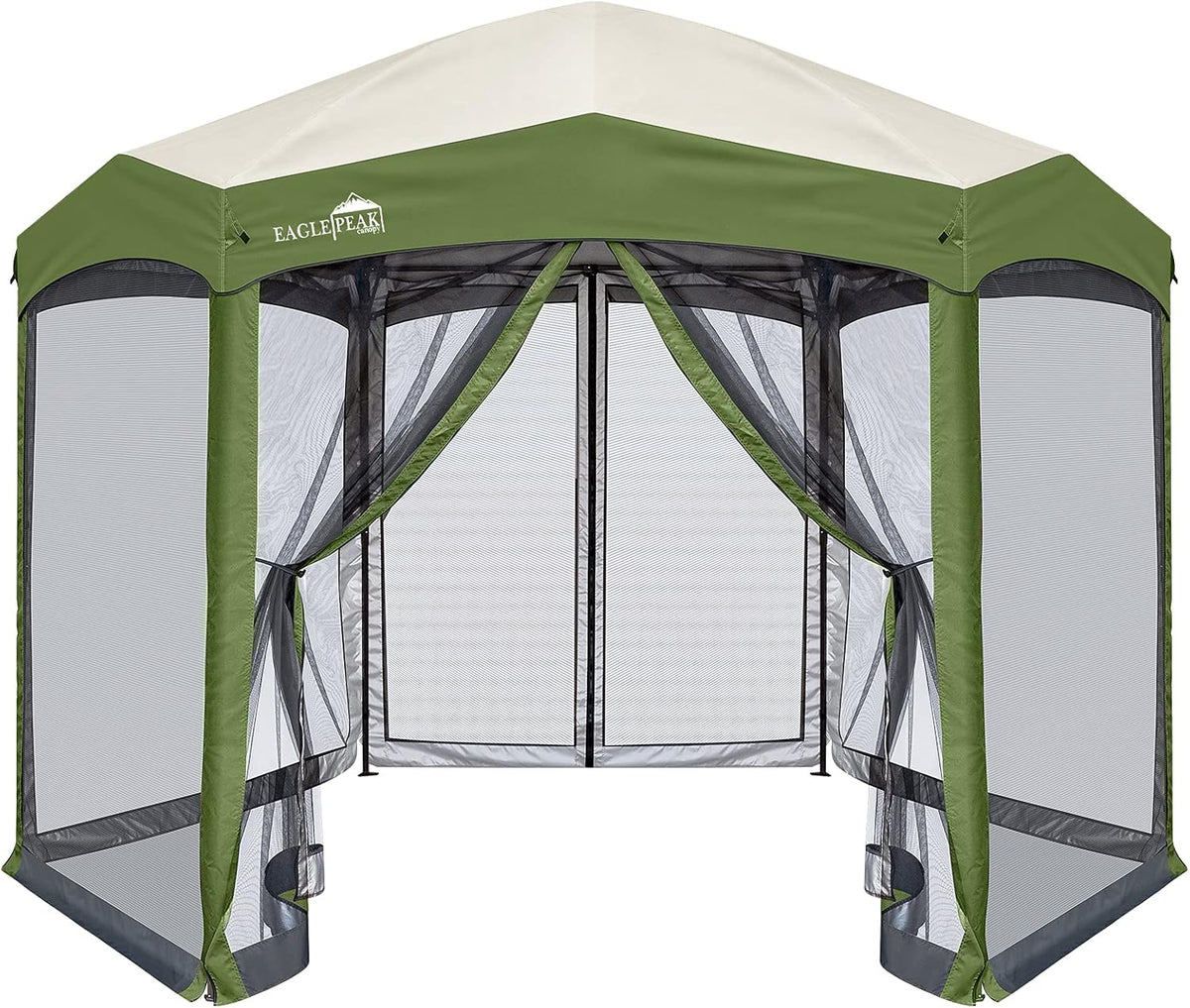 6 Sided Pop-Up Camping Gazebo with Mosquito Netting P7584