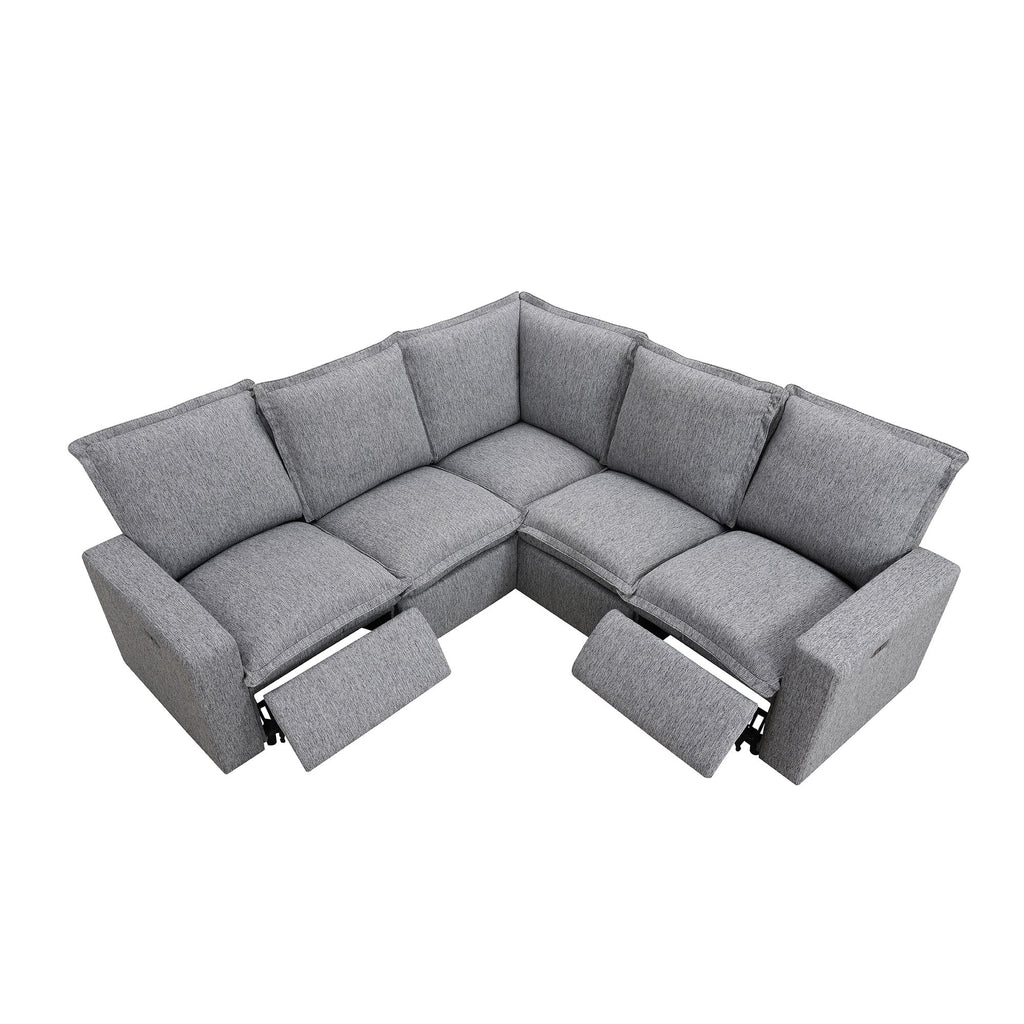 Gray Power Recliner Sofa Set C963