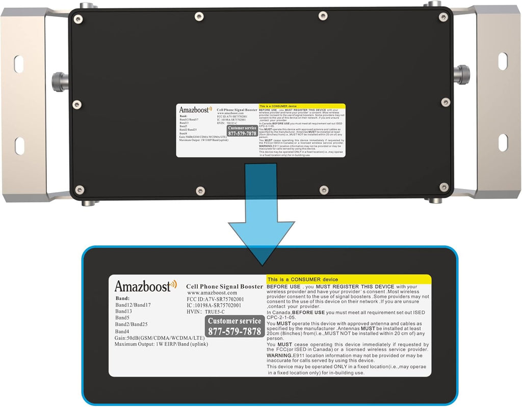 Cell Phone Booster with Interior Dome Antennas A105793