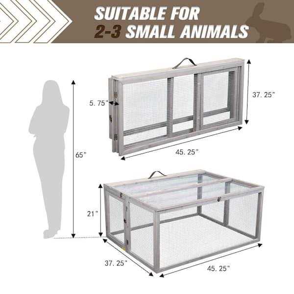 Chicken Coop & Roosting Bar Small Pet Hutch T43332