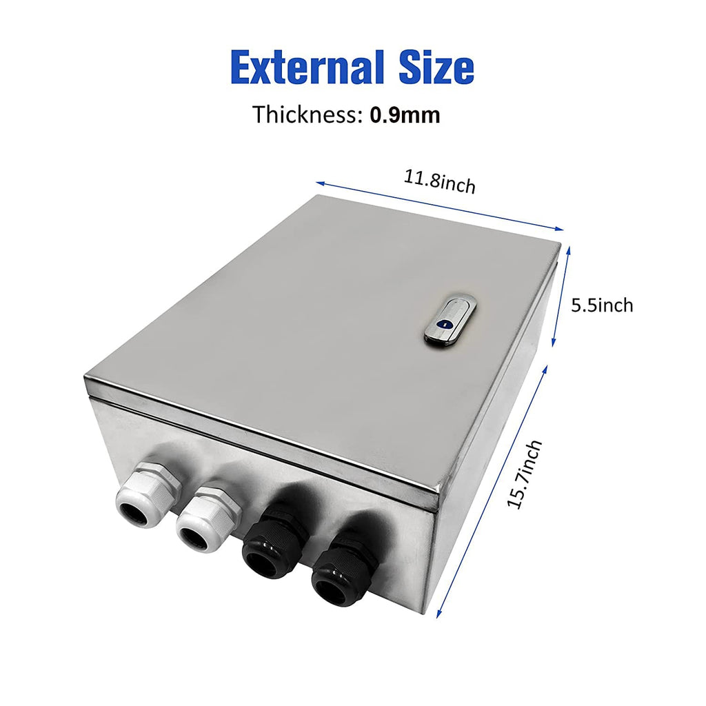 304 Stainless Steel IP65 Waterproof Junction Box with Lock Y2052