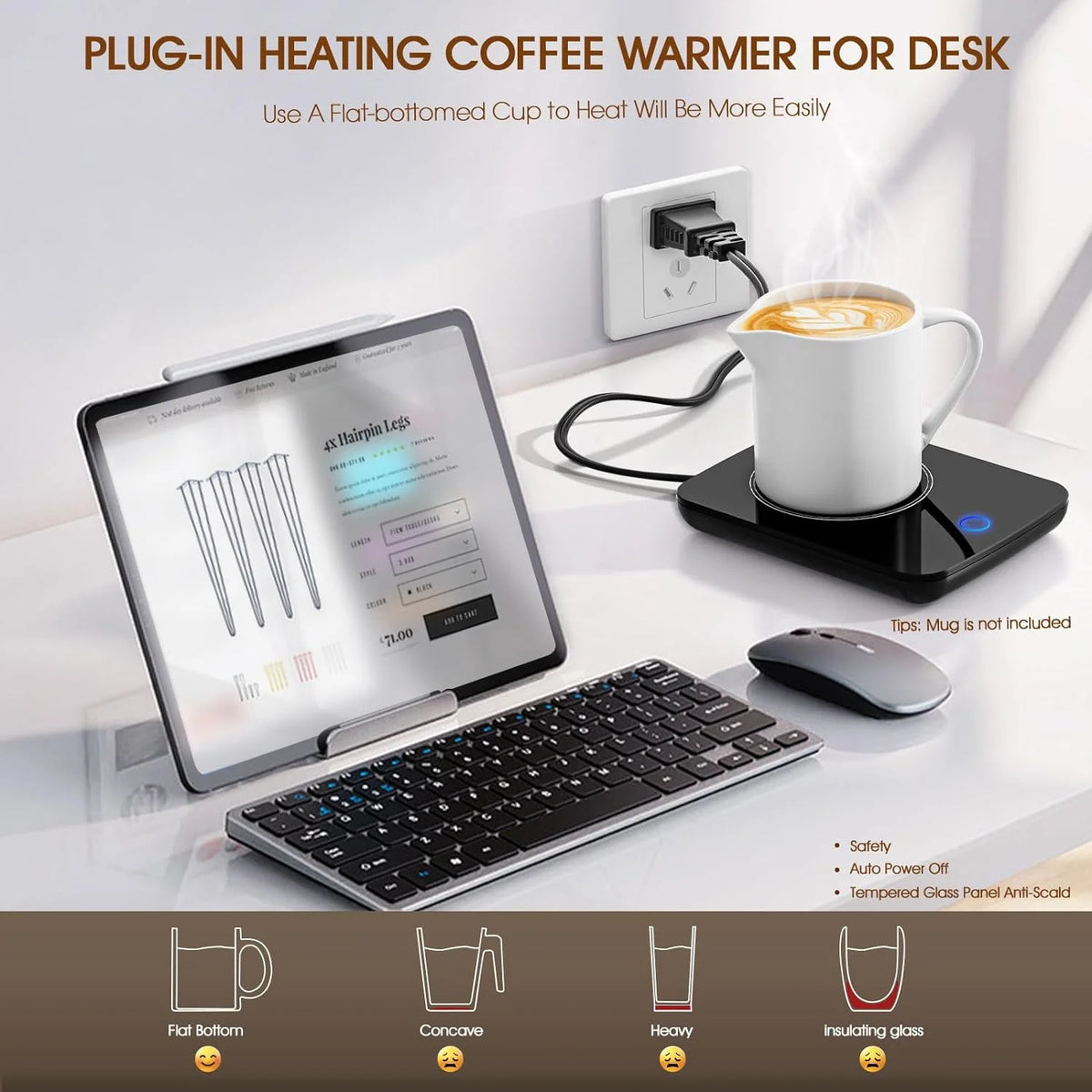 Black Electric Beverage Warmer Plate U876