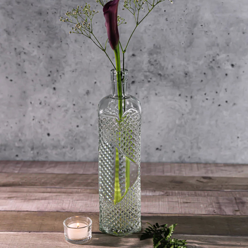 Textured Glass Bottle Set of 24 M78999