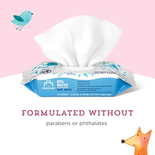 99% Water Based Baby Wipes, Hypoallergenic, Fragrance Free, 432 Count D575
