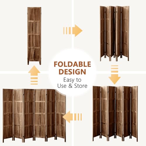 5.6 FT Folding Wooden Room Divider B6821