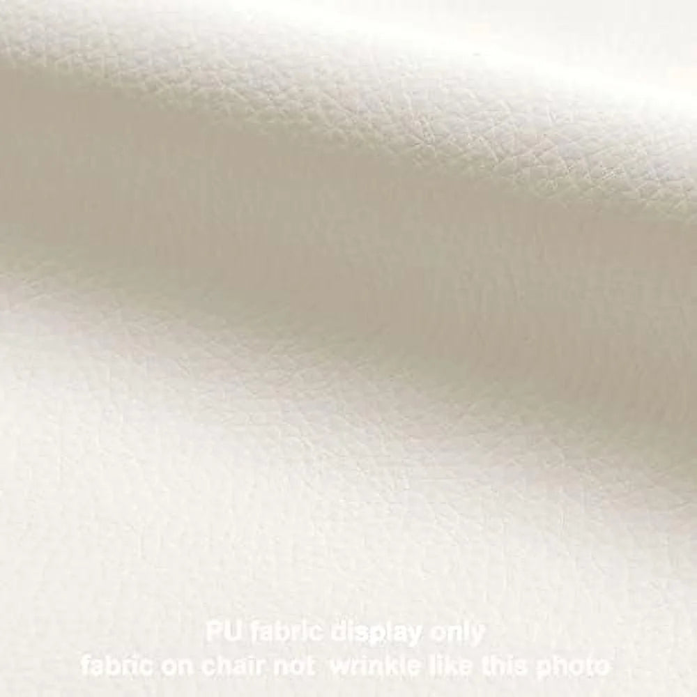 White PU Leather Office Desk Chair with Wheels M692