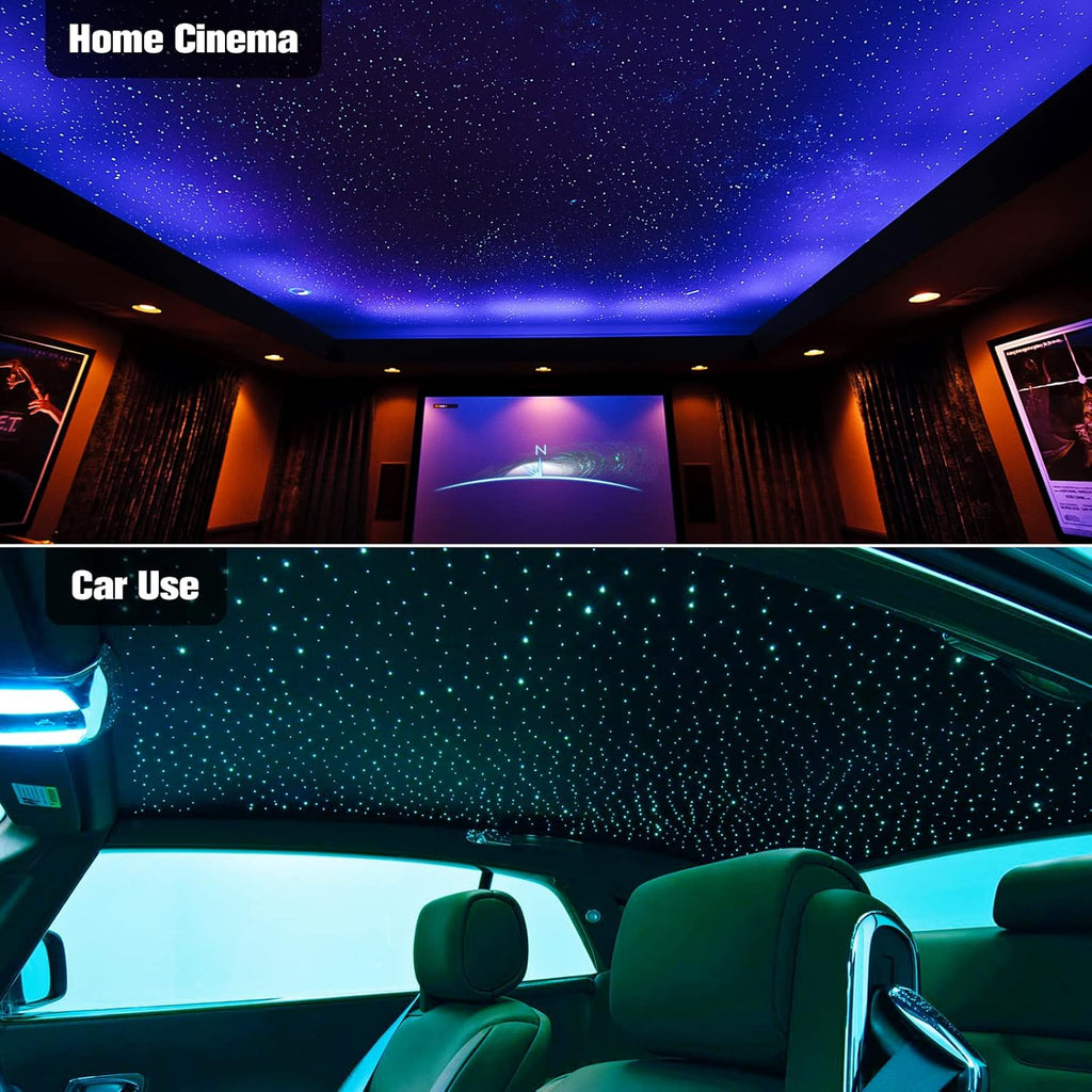 16W 450pcs 13.1ft RGBW Bluetooth LED Fiber Optic Star Ceiling Lights Kit C33739