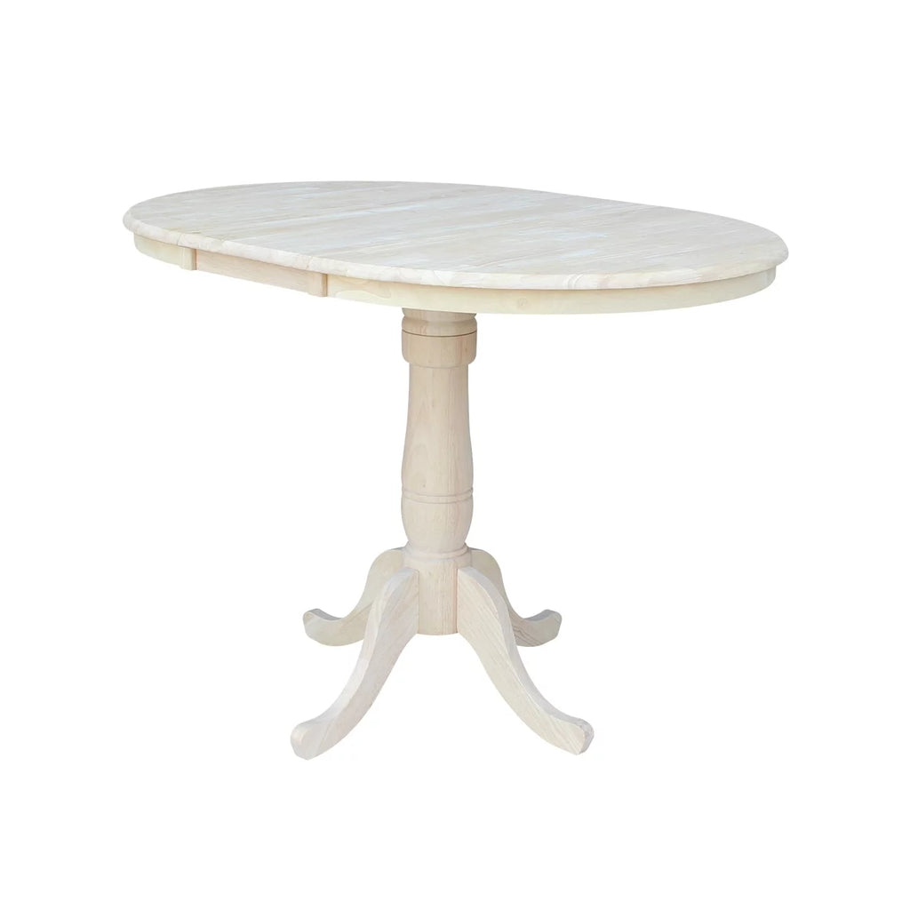 36" Round Counter Height Extension Table with 12" Leaf A4140