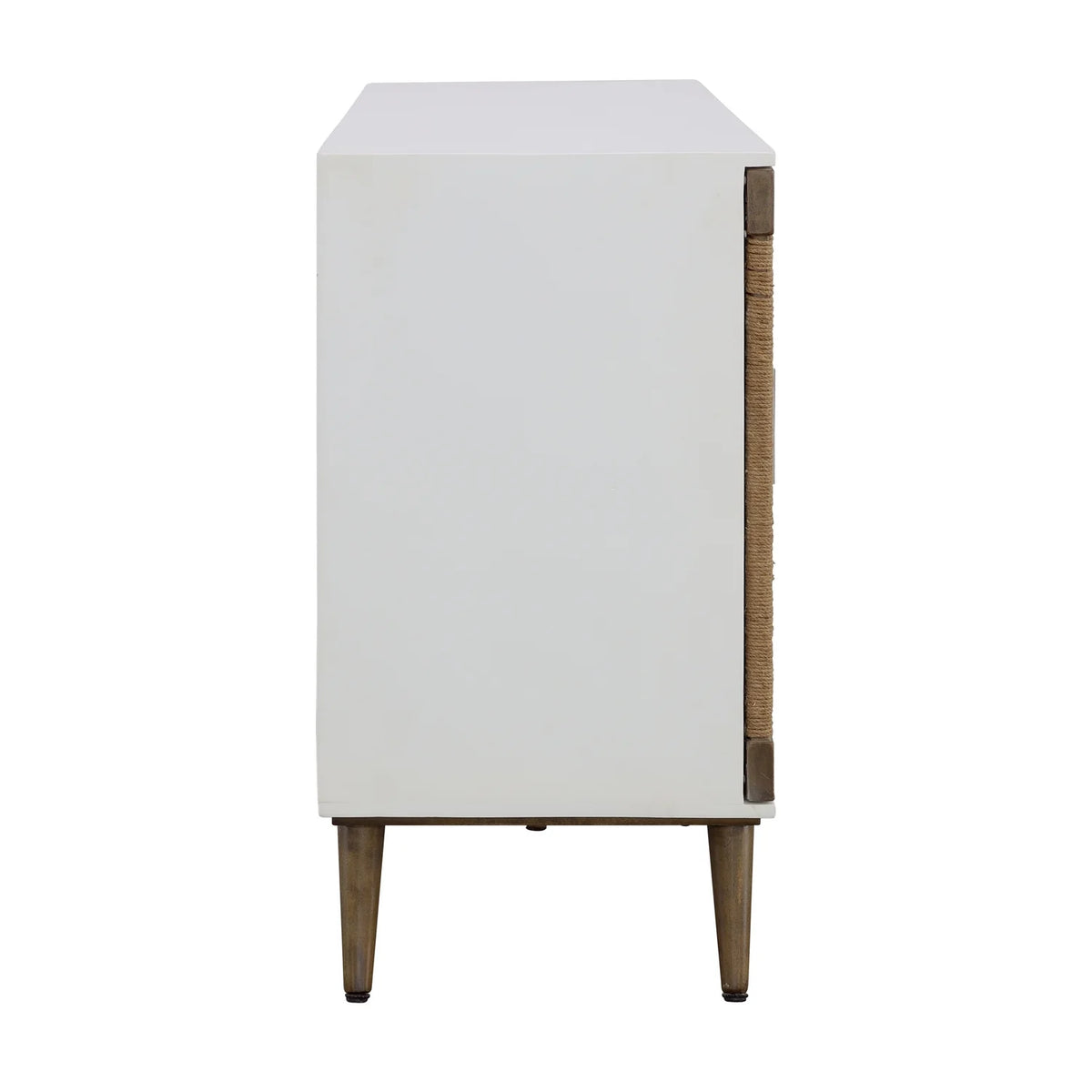 White 4-Door Wood Credenza F622742