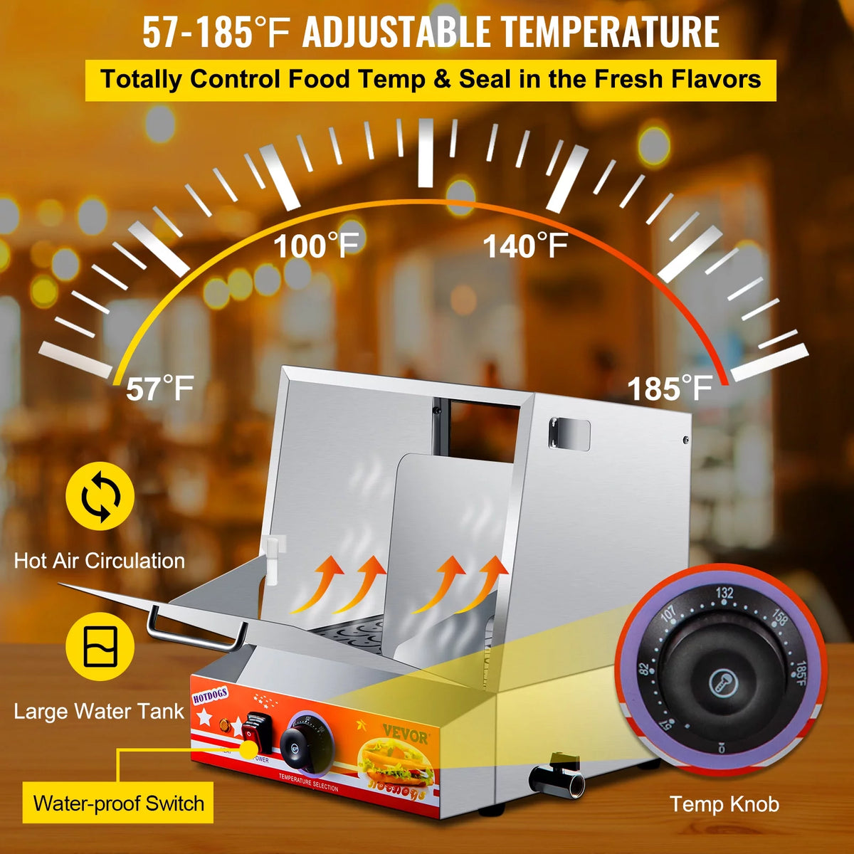 36L Stainless Steel Hot Dog Steamer X531130