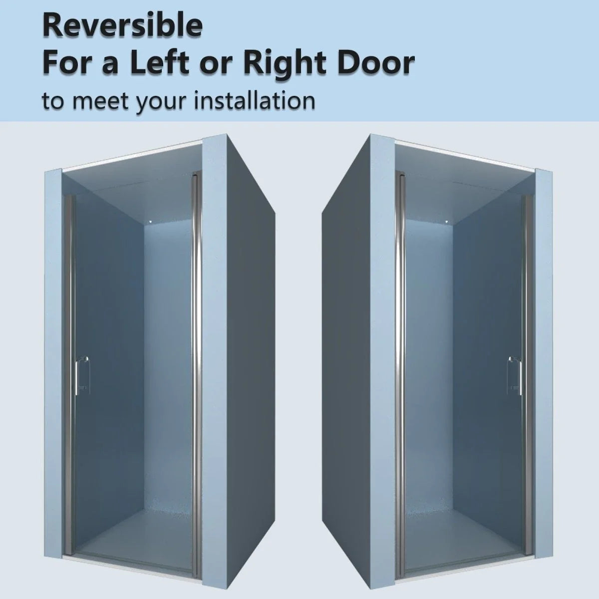 24-25.5 W x 72 H Clear Glass Hinged Shower Door Z372
