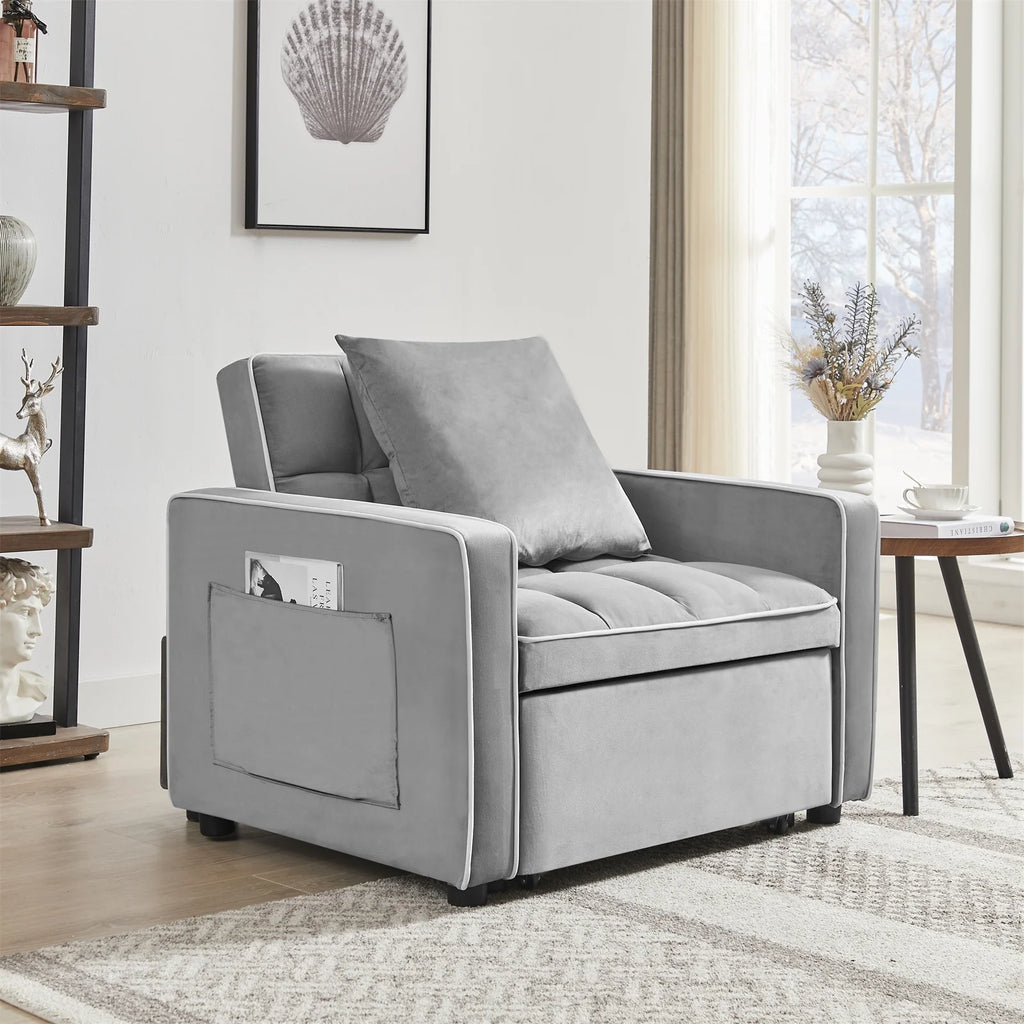 Velvet Convertible Chair Bed R730392