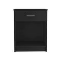 Black Engineered Wood Nightstand E501882