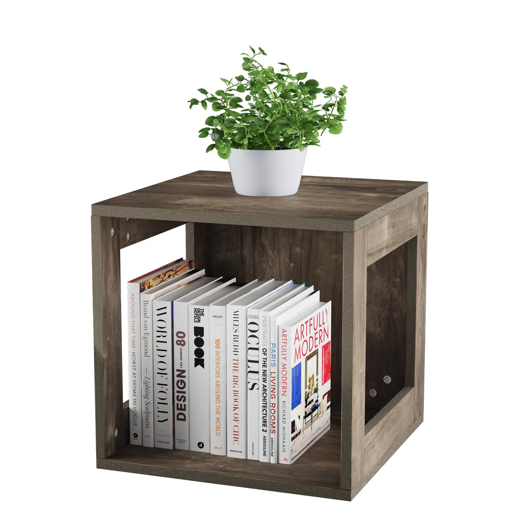 Gray Stackable Modular Cube Accent Table M5459