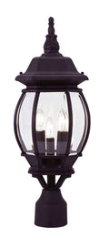 Black 3 Light Outdoor Post Lantern K700