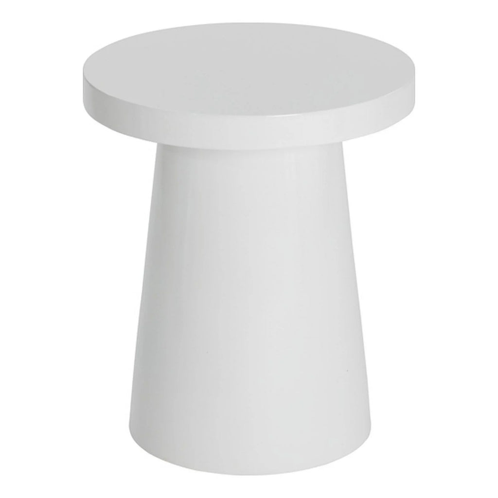 White Concrete End Table U313837