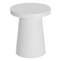 White Concrete End Table U313837