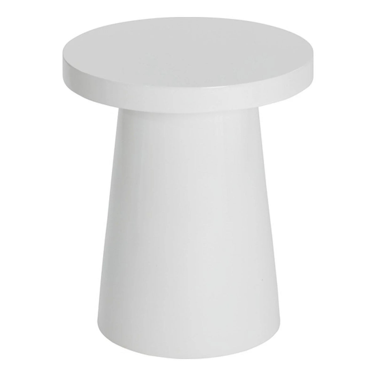 White Concrete End Table U313837