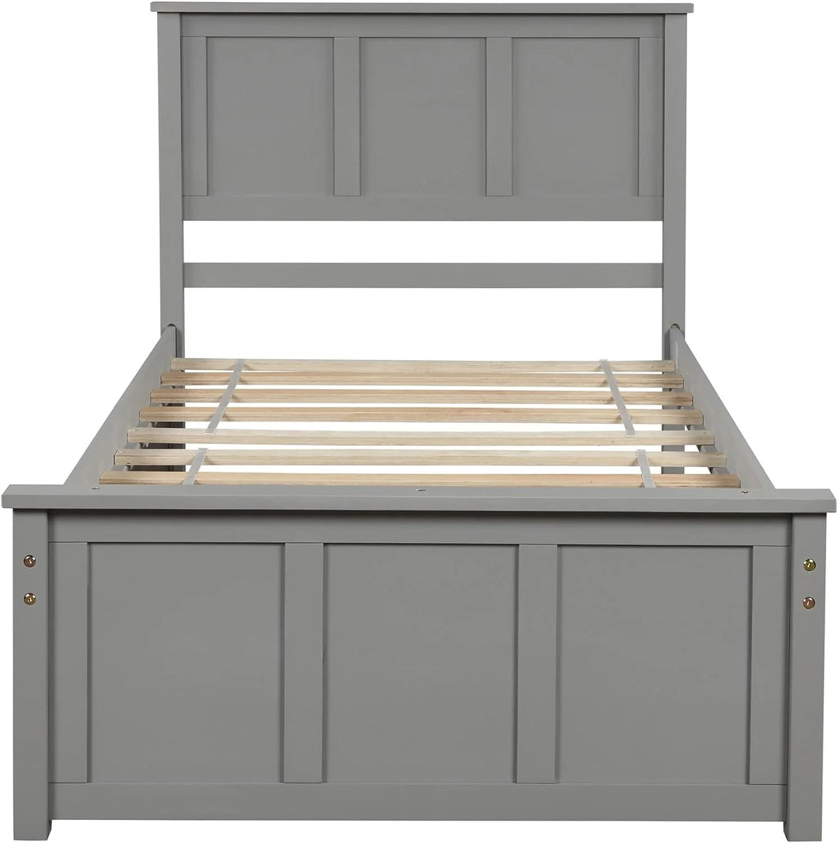 Wood Platform Bed Frame with Headboard and Trundle W626
