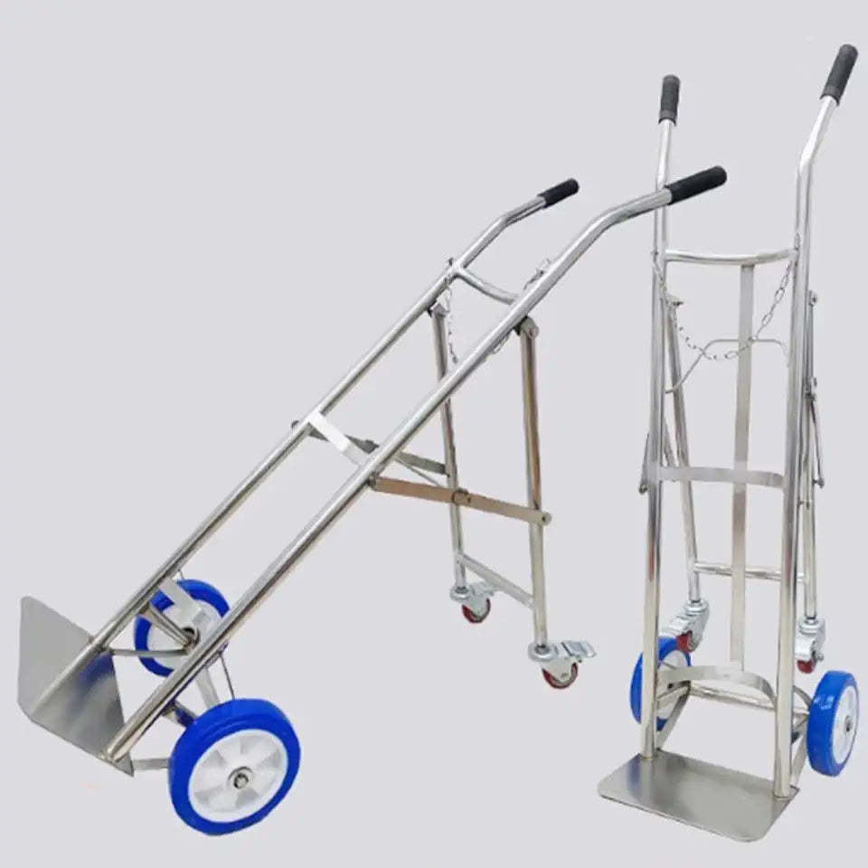 Lightweight Portable Stainless Steel Oxygen Tank Cart Z941419