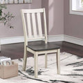Antique White Gray Wood Side Chairs T75884