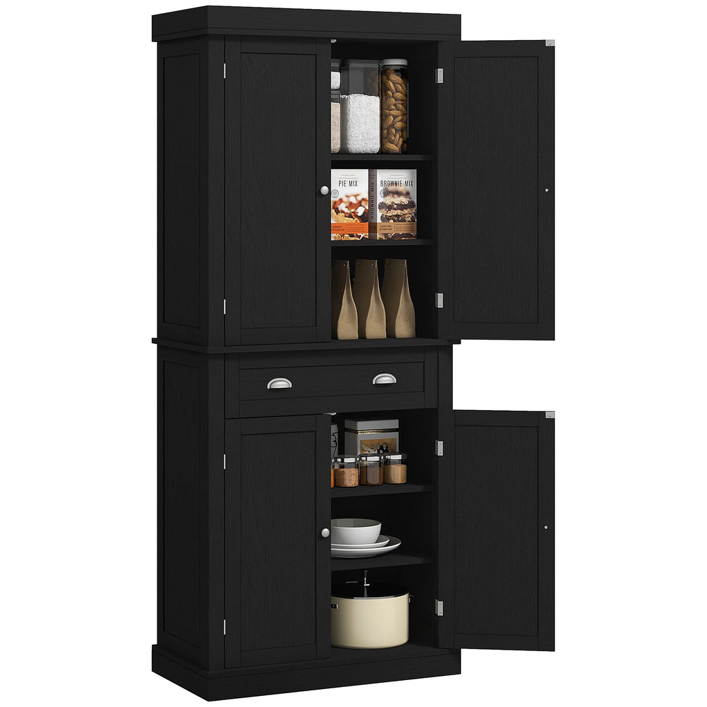72" Kitchen Pantry Cabinet with 2 Cupboards and Drawer Z446
