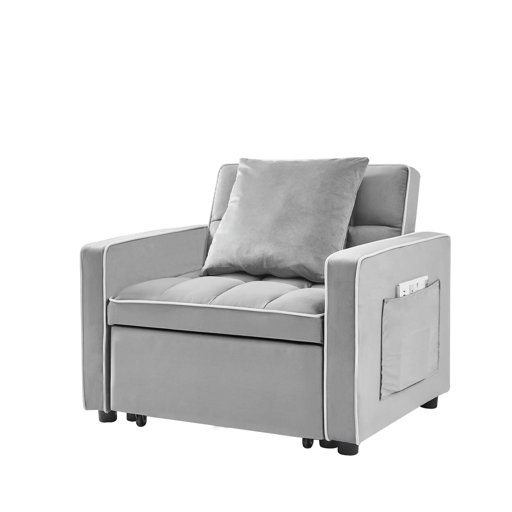 Velvet Convertible Chair Bed R730392