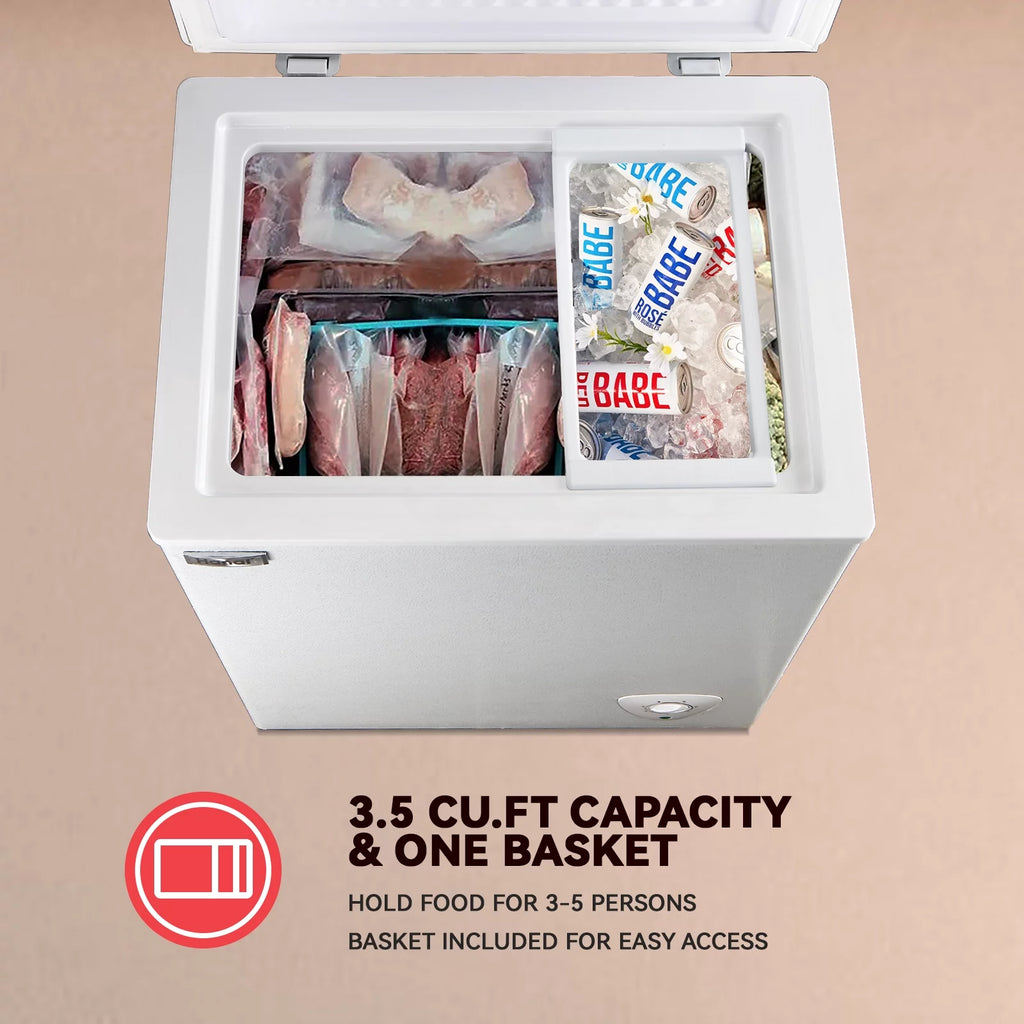 Small Chest Freezer with Storage Basket F279517