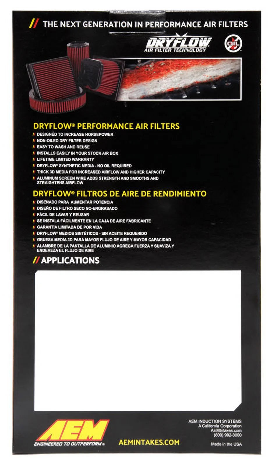 Drop in Air Filter F750