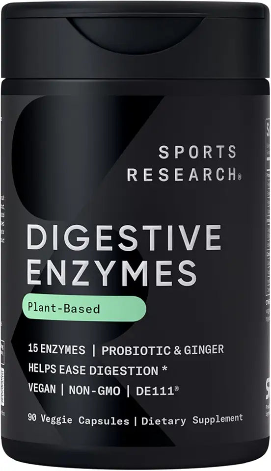 Plant Based Digestive Enzymes with Probiotics & Ginger 90 Veggie Capsules L731226