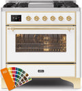 36 Dual Fuel Natural Gas Range with Brass Trim B69233