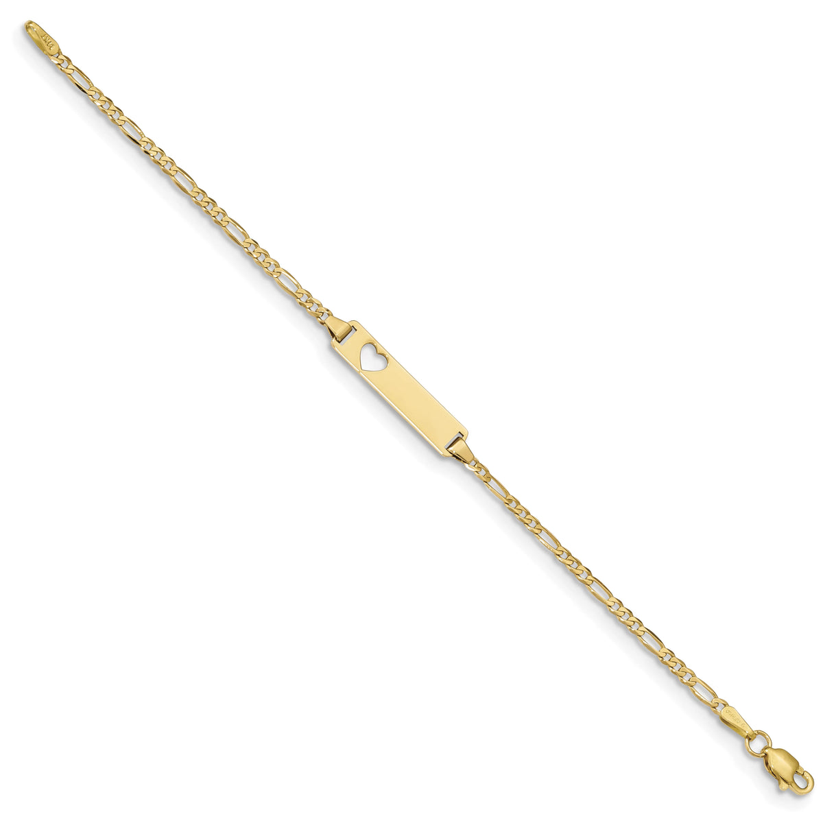 14 Karat Yellow Gold Heart Link Bracelet M92269