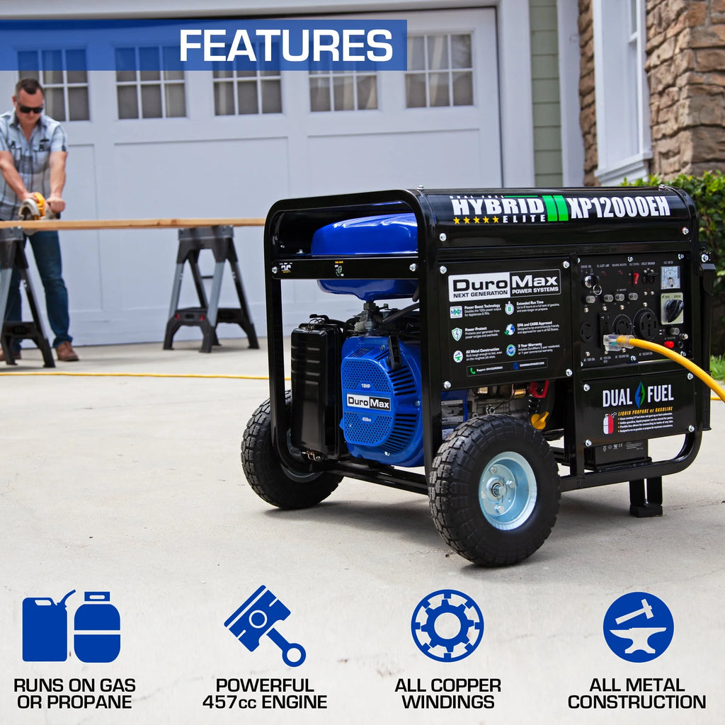 12,000 Watt Dual Fuel Portable Generator X508624