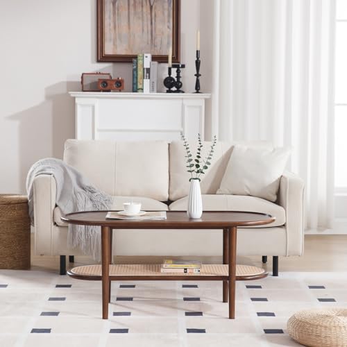 Rattan Wood Mid Century Modern Coffee Table K9090