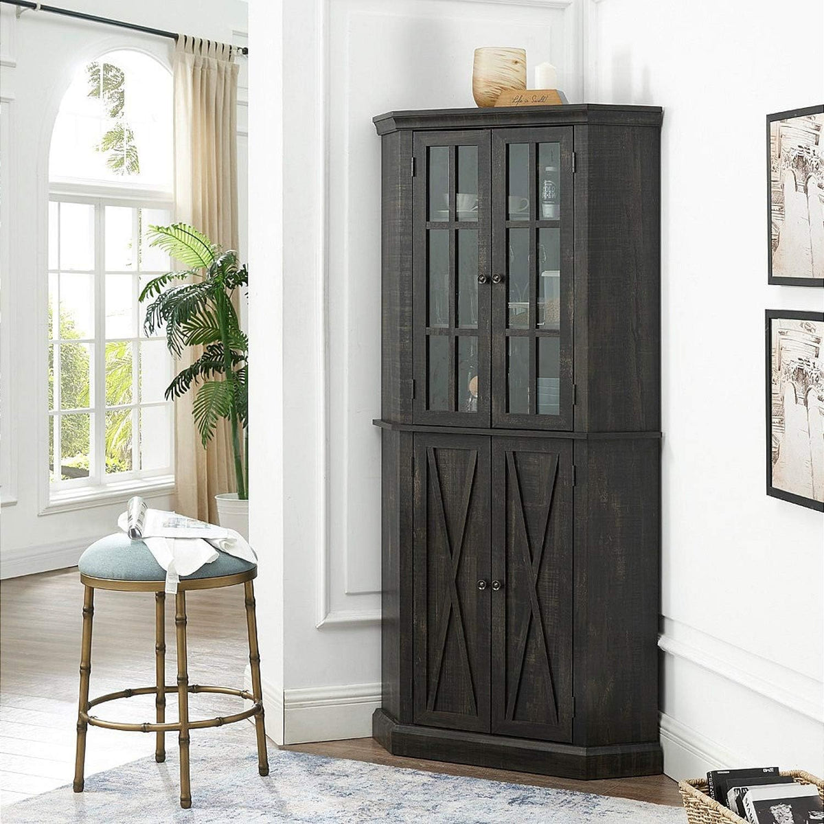 Charcoal Corner Cabinet T54677