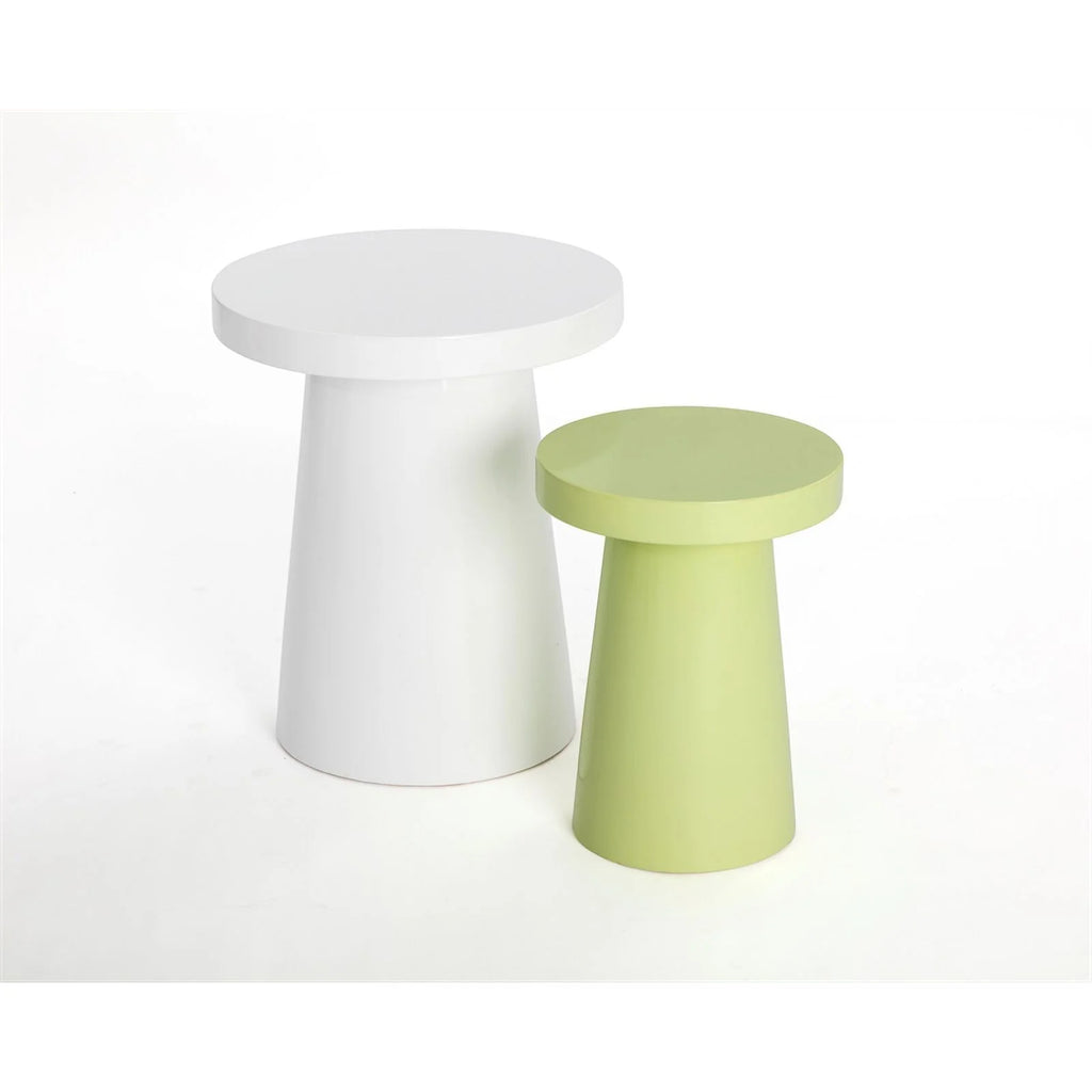 White Concrete End Table U313837