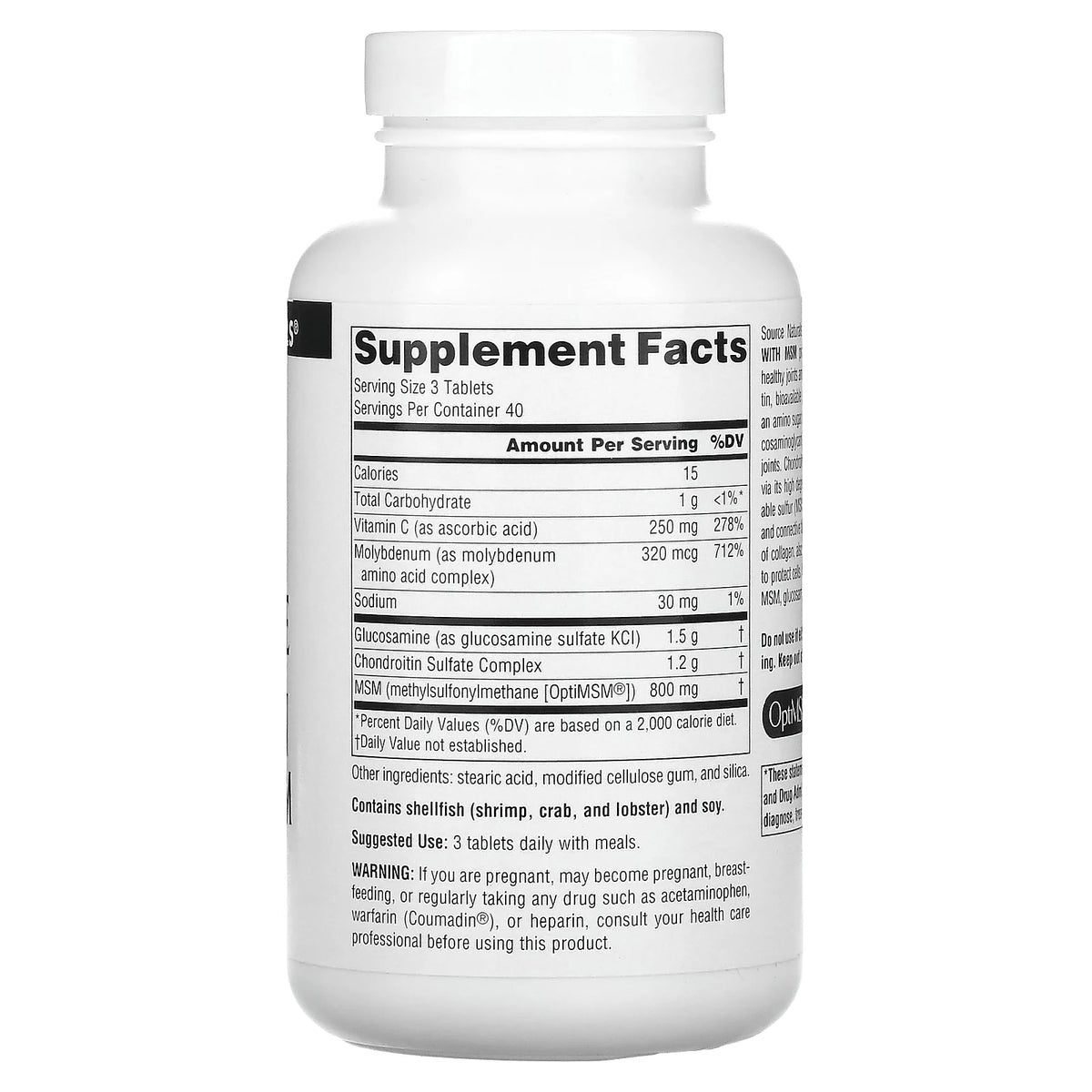 Glucosamine Chondroitin Complex with MSM, 120 Tablets E53035