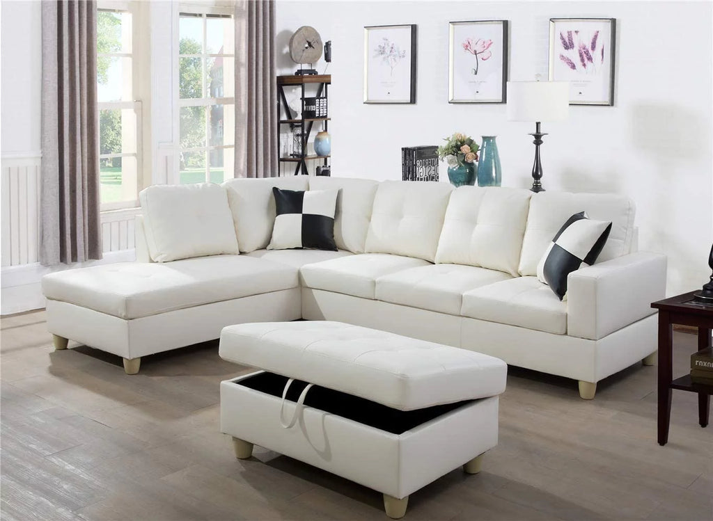 106.5'' Sectional Sofa with Storage Ottoman B6983
