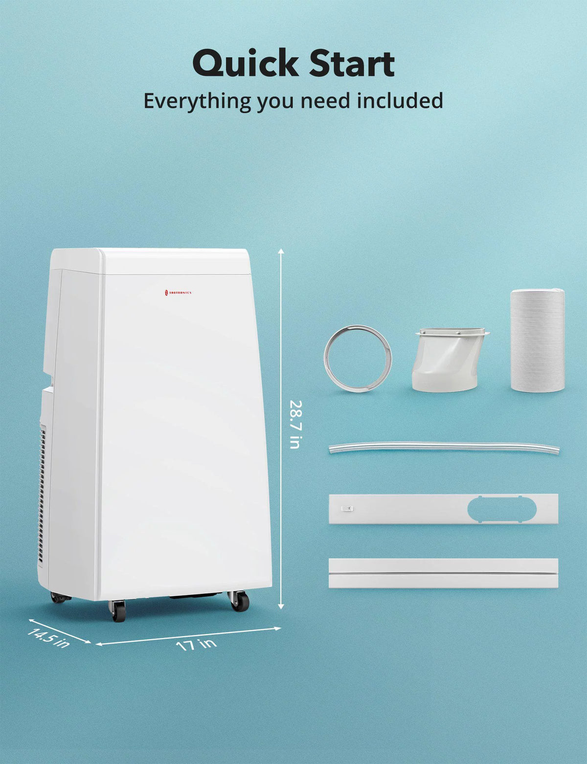 10,200-BTU 115V 3-in-1 Portable Air Conditioner, Dehumidifier, & Fan C432854