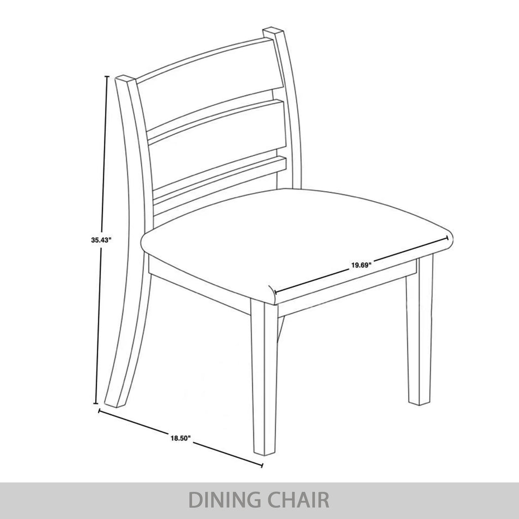 Vintage Style Wooden Dining Chair Set of 2 Brown K2831