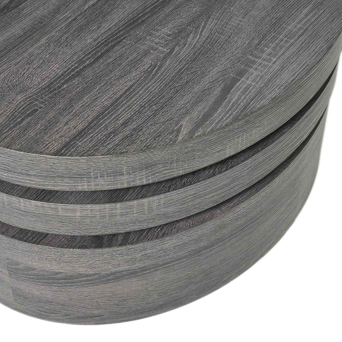 Black Rotatable Oval Coffee Table Z700941