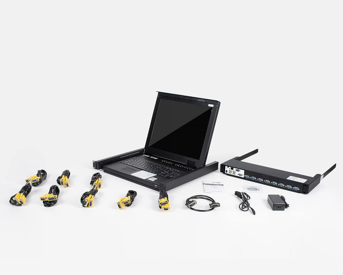 8 Port Rack Mount IP KVM Switch with 17 inch LCD Monitor E92929