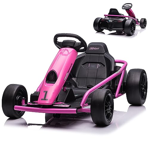 24V 9Ah Battery 300W*2 Motors 8MPH Drifting Go Kart White F269