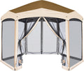 6 Sided Pop-Up Camping Gazebo with Mosquito Netting P7584