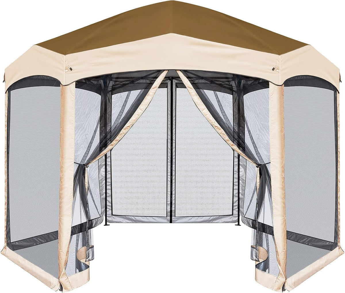6 Sided Pop-Up Camping Gazebo with Mosquito Netting P7584