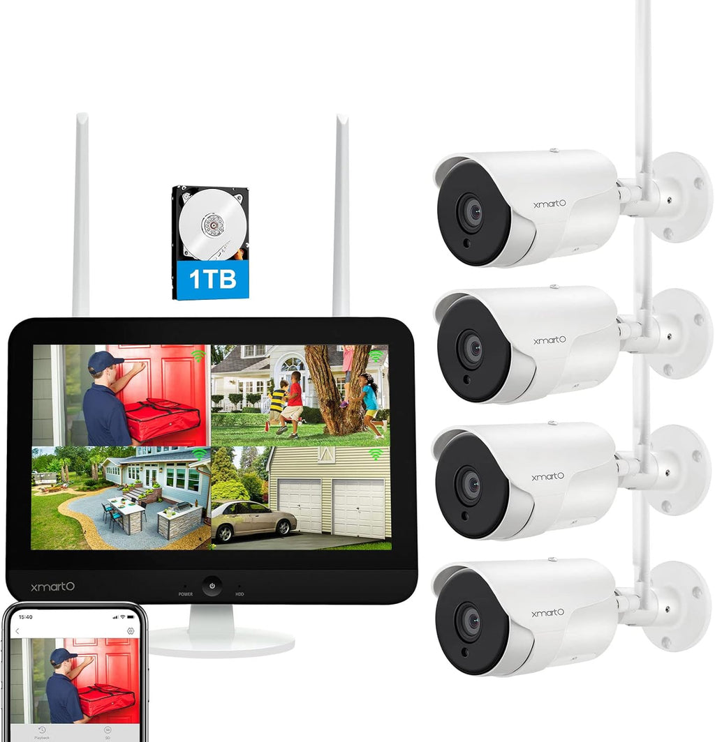 8CH Wireless Security Camera System with HD Monitor P255