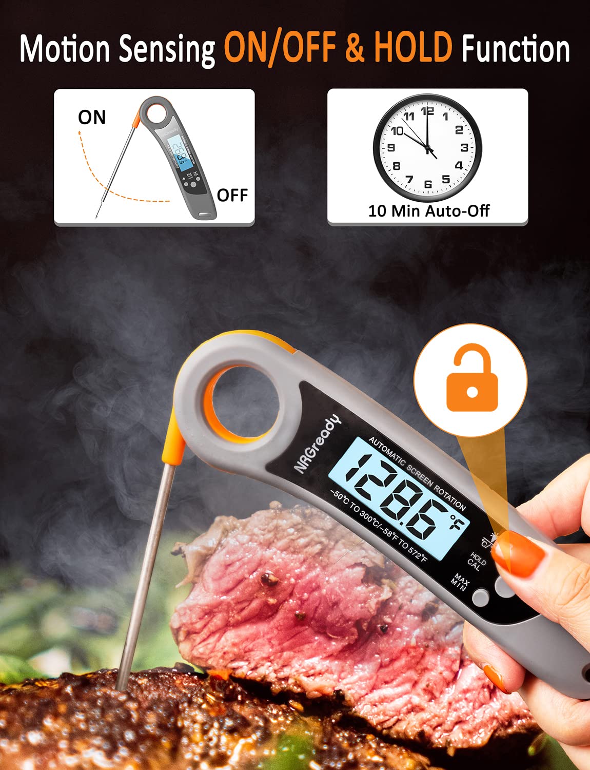 Instant Read Digital Meat Thermometer with Probe Q325172