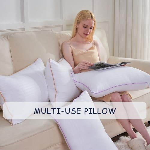 King Size Set of 2 Breathable Down Alternative Microfiber Pillows M74477