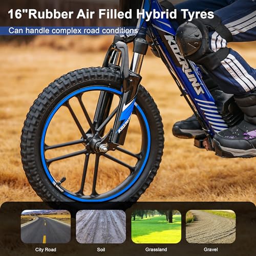 Lightweight 170W Electric Dirt Bike for Kids, Adjustable Seat, 12Inch Off Road Tires, Red Z803